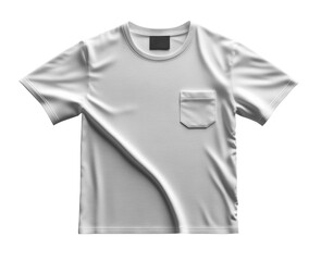Fototapeta premium White short sleeve t shirt with pocket, casual style, plain design