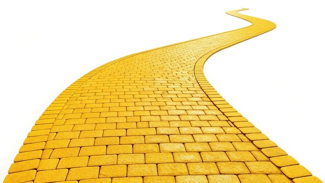 Fototapeta A yellow brick road with a yellow brick archway