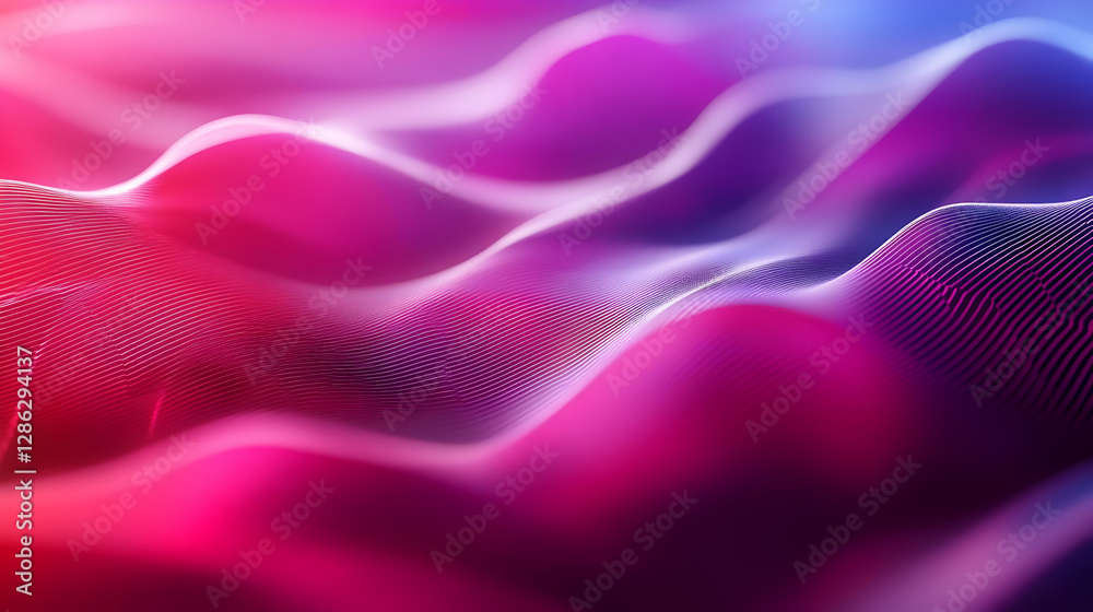 Poster a vibrant wave of colorful patterns flowing seamlessly, creating a mesmerizing visual experience for