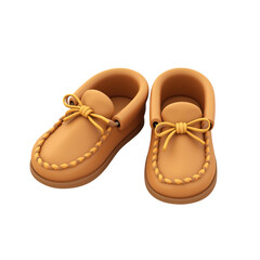 moccasins shoes, isolated on transparent background