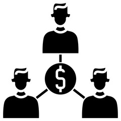 profit sharing vector icon