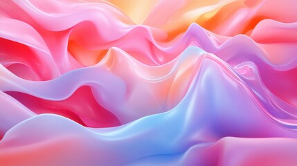 Fototapeta premium A vibrant abstract background featuring flowing waves of pink and blue liquid, creating a dynamic and visually captivating atmosphere.