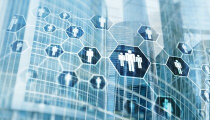 Social media network concept. Business Finance Technology