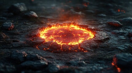 Volcanic Crater Fire Circle
