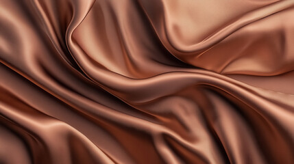 Fototapeta premium Silky satin fabric in the trendy Mocha Mousse shade