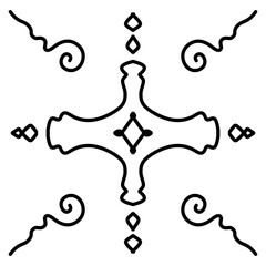vector illustration of a cross