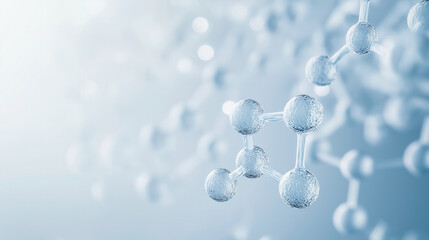 A modern medical abstract background with a smooth white and light blue gradient