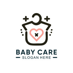 Obraz premium Baby care logo with simple design