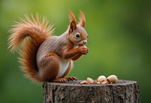 squirrel eating nut