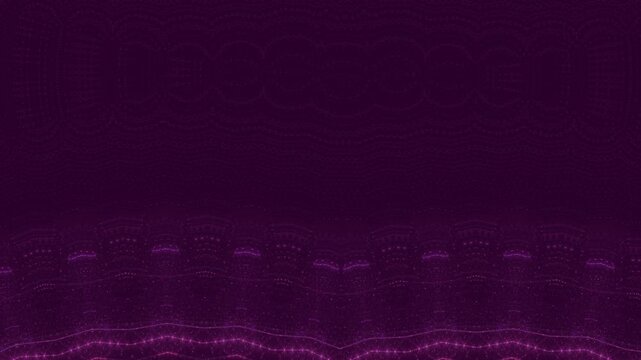 leuchtende Lichtpunkte bewegen sich langsam Richtung Zentrum, digitaler Datentransfer, Algorithmus, Internet, Energie, Datenfluss, Geschwindigkeit, Wandel, Austausch, magenta, pink
