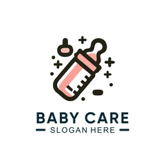 Baby care logo with simple design
