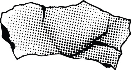 Abstract style halftone concept for your graphic design Pixelated dot circle line background. Vanishing pop art gradient vector isolated sketch freehand outline hand drawn picture sketchy line art.