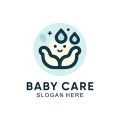 Baby care logo with simple design
