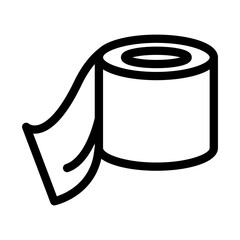 A simple icon of a toilet paper roll symbolizing hygiene sanitation and daily essentials.