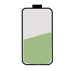 Battery charge flat icons