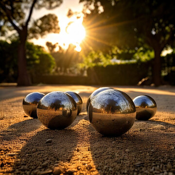 Boules de p&eacute;tanque en Provence