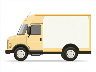 Camion de livraison jaune