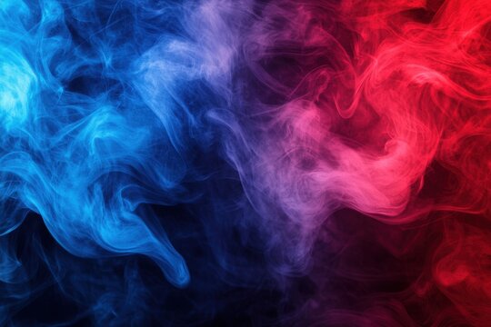 Dark blue and red smoky abstract background featuring vibrant gradient waves and textured noise layers for stunning posters, banners, and unique cover designs tailored for creative projects