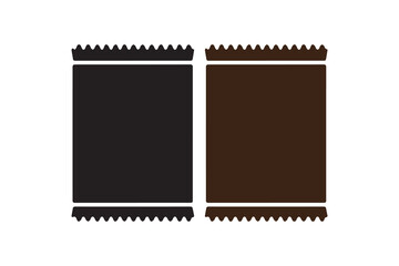 chocolate packet icon vector silhouette isolated in white background