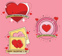 valentine's day icon set. vector illustration. valentine's day vector. can be used for events and sticker in social media