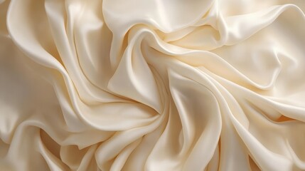Obraz premium A detailed close-up of white silk fabric showcasing numerous intricate folds and textures, highlighting its softness and elegance.