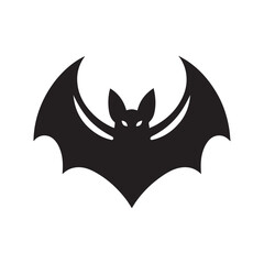 Black Bat Silhouette Illustration – Vampire Bat Vector Clipart
