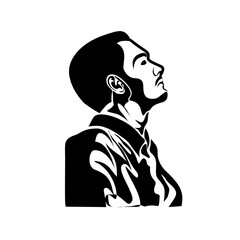 vector silhouette of a man