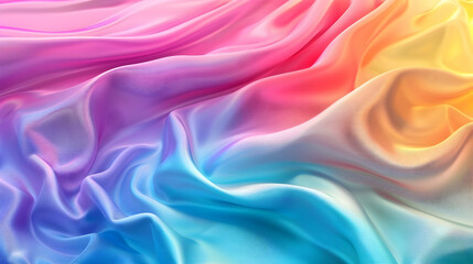 Obraz premium Abstract Background - Colorful Flowing Fabric with Smooth Waves
