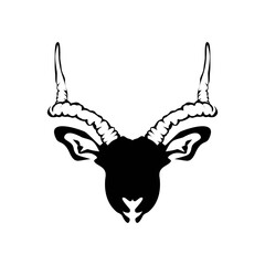 vector illustration of a deer head