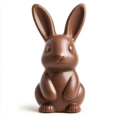 A cute chocolate bunny figure, perfect for Easter celebrations or as a delightful treat for chocolate lovers.