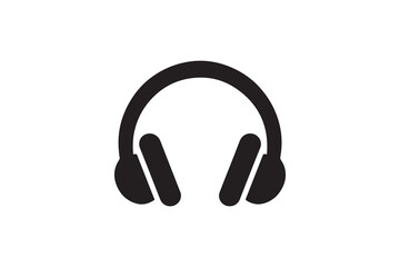 Fototapeta premium Headphone icon vector silhouette isolated in white background