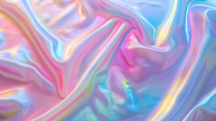 Fototapeta premium Abstract Background - Iridescent Holographic Pastel Colors Texture