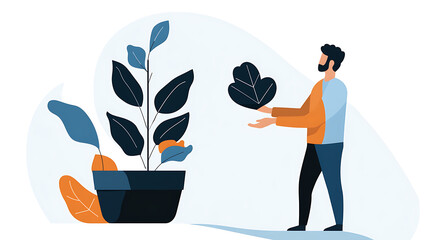 Businessman touch automated data management system to create reports with KPIs and indicators connected to the database. Data analysis with intelligent AI management system to create reports with KPIs