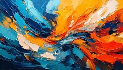 colorful abstract oil painting 