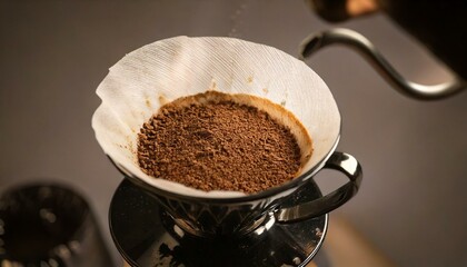 コーヒーのハンドドリップを始める場面