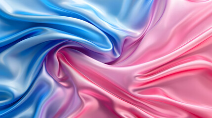Obraz premium Abstract Background - Pink and Blue Satin Fabric