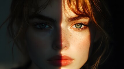 showcasing beauty emotions and artistic expression in a captivating portrait setting 