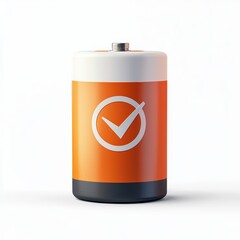 Fototapeta premium Battery full charge symbol isolated on white background