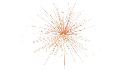 Minimalistic firework element isolated on transparent PNG. Decorative Element art.