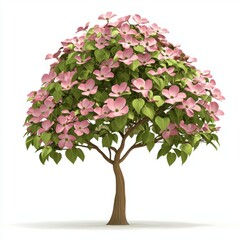 Fototapeta premium Dogwood tree isolated on white background