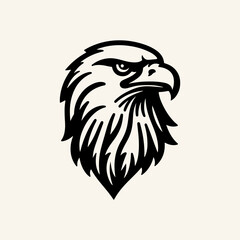 Elegant eagle head line art vector illustration design, perfect for prints and digital use. vintage eagle line art logo