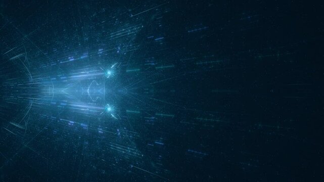 Digitaler Datenstrom - schnelles Internet, Energie, Forschung, Wissenschaft, Industrie, Innovation, Technologie, Computer, Netzwerk, Kommunikation,   k&uuml;nstliche Intelligenz, Digitalisierung, blau