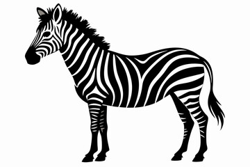 zebra silhouette black vector