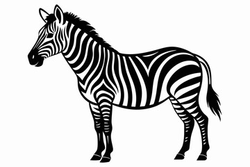 zebra silhouette black vector