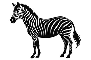 zebra silhouette black vector