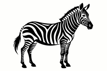 zebra silhouette black vector
