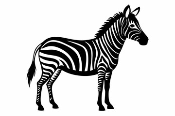 zebra silhouette black vector