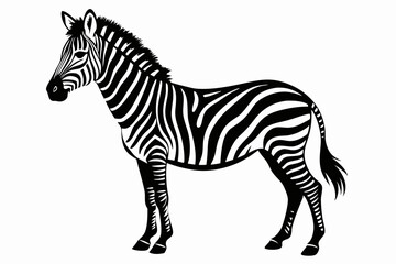 zebra silhouette black vector