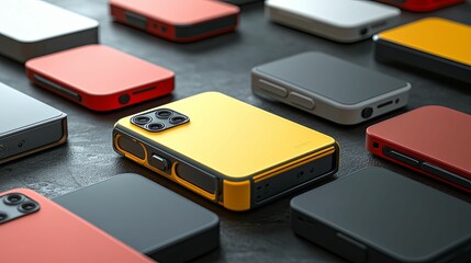 Multiple Smartphone Cases Displayed In Various Colors