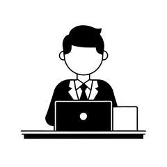 businessman with laptop